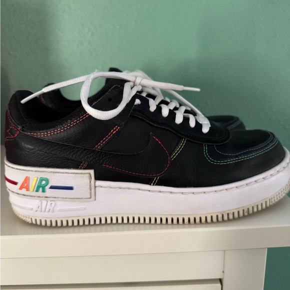 The Nike Air Force 1 Shadow with rainbow stitching - Picture 5 of 7